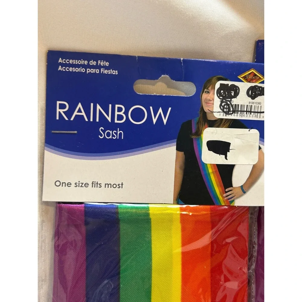 Set of Four Rainbow Sashes Banners Gay Pride LBGTIA
